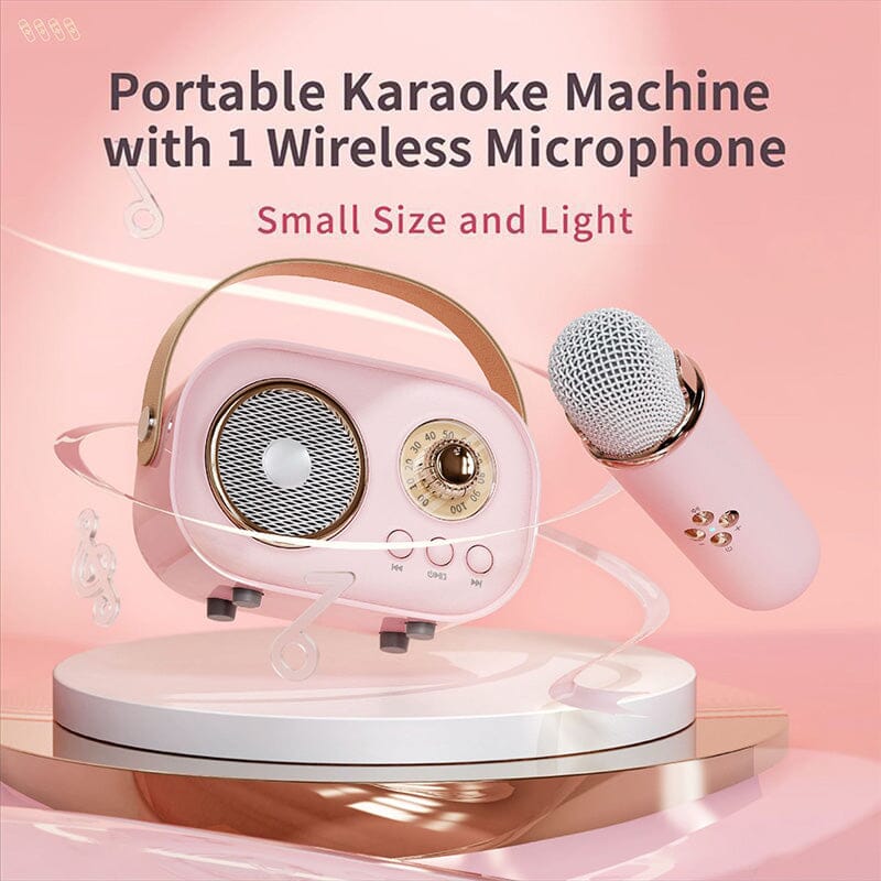 Mini Karaoke Machine With Wireless Microphone