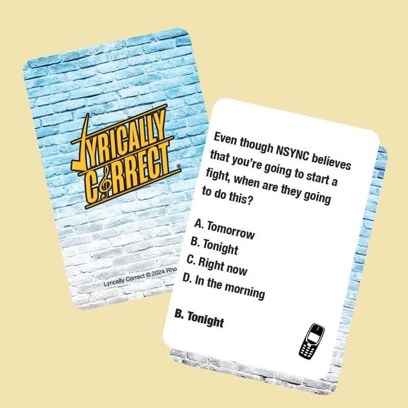 Music Trivia Card Game