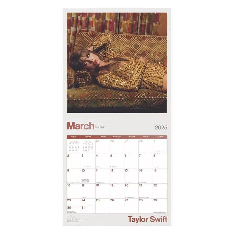 Taylor Swift 2025 Monthly Mini Wall Calendar