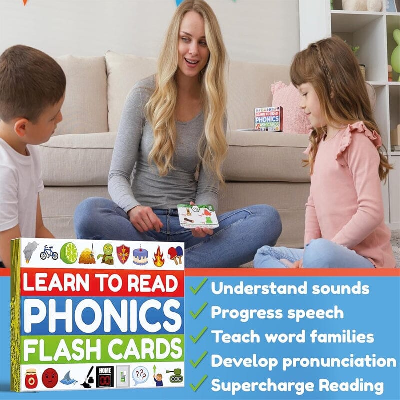 Phonics Flash Cards - Learn to Read in 20 Stages