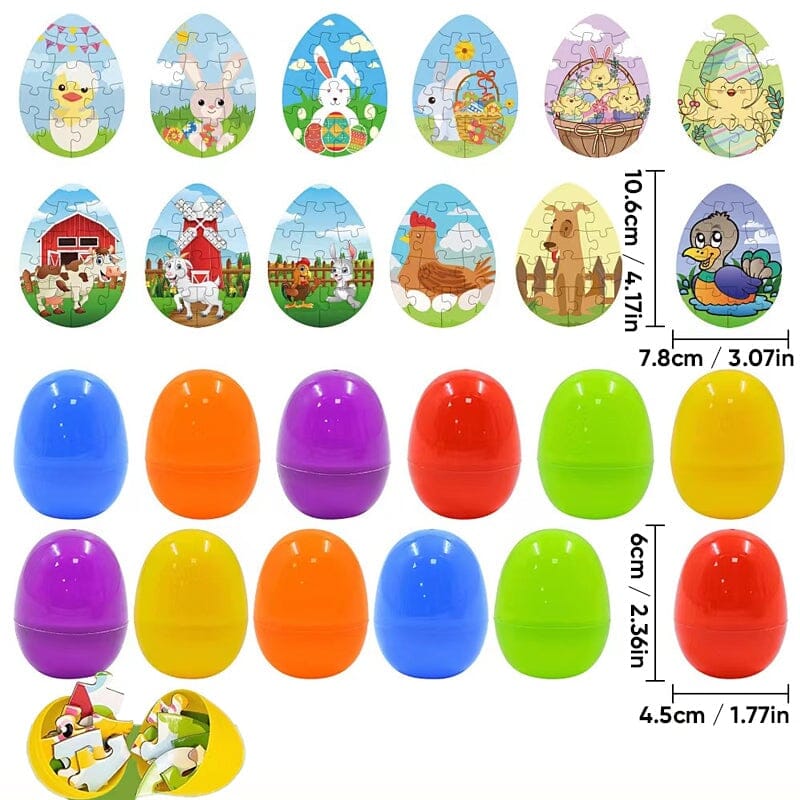 Prefilled Easter Eggs with Toys and Stickers for Egg Hunts