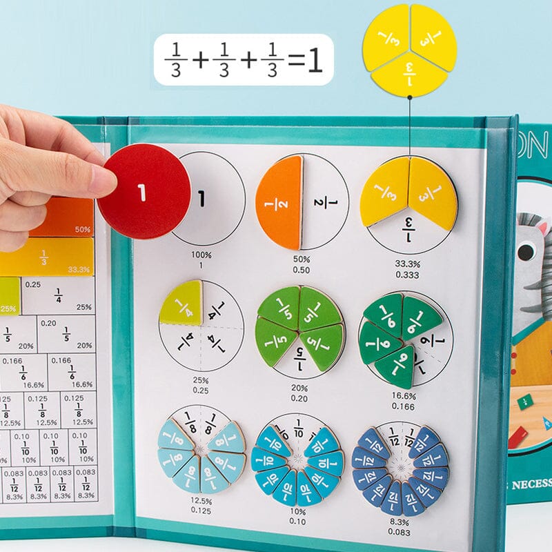 Montessori Educational Book Fraction Graph For Children