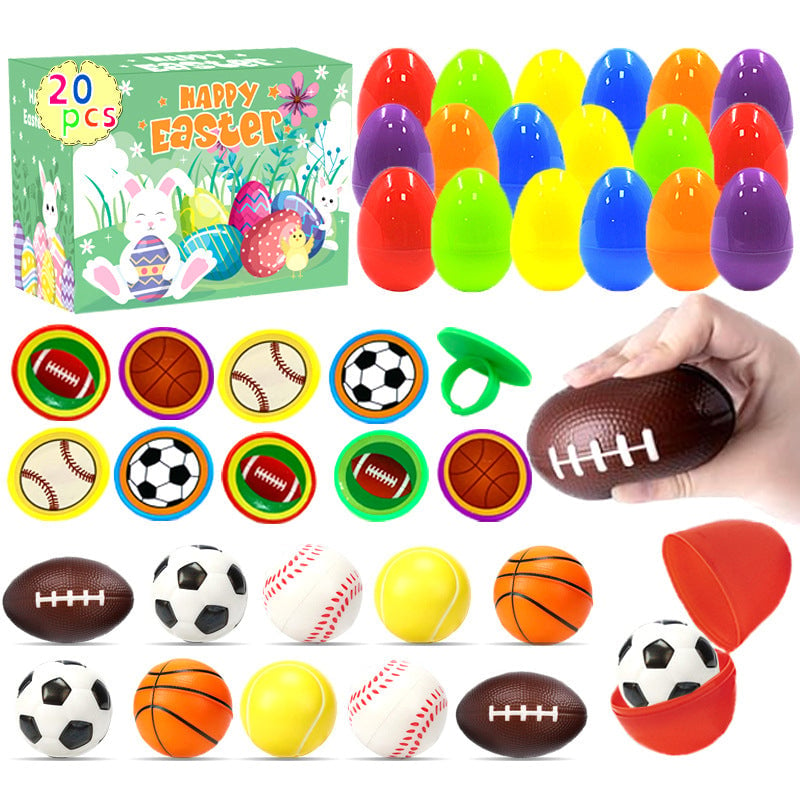 Prefilled Easter Eggs with Toys and Stickers for Egg Hunts