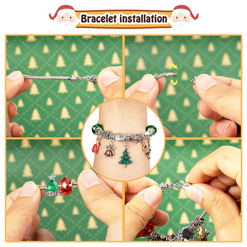 DIY 24 Days Christmas Countdown Calendar Bracelets Set