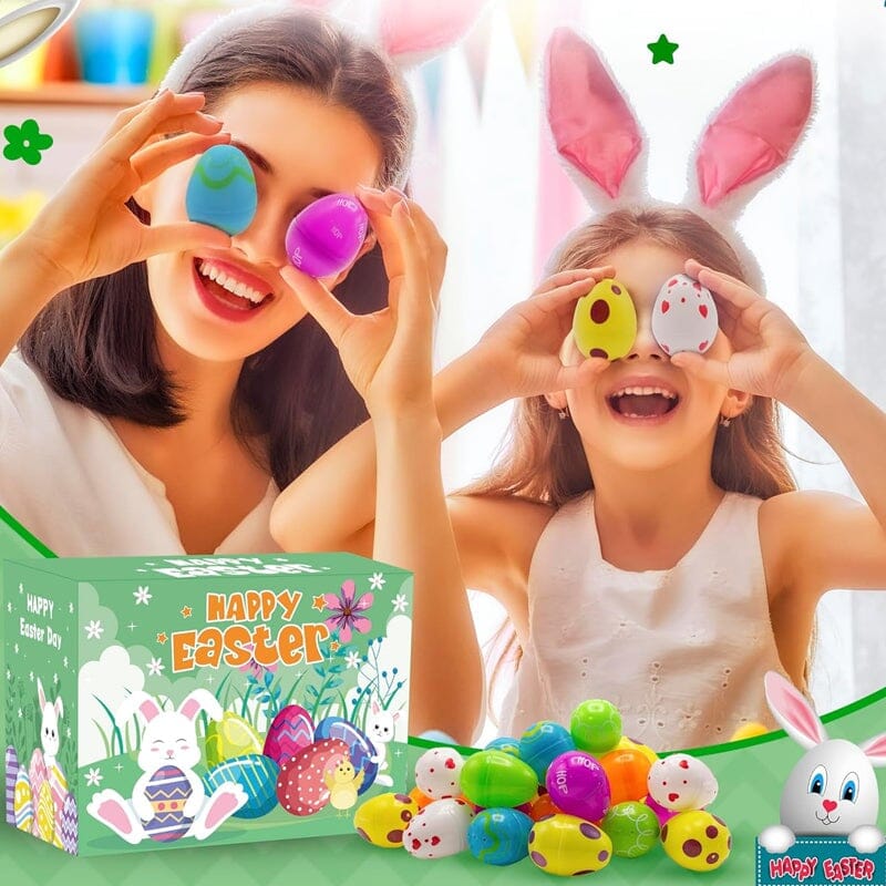 Prefilled Easter Eggs with Toys and Stickers for Egg Hunts