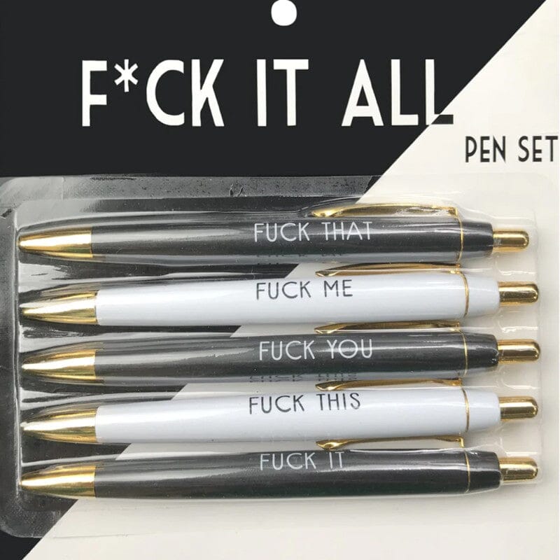 Word Daily Pen Set(7cs* Funny black ink Pens ) – yocartgo