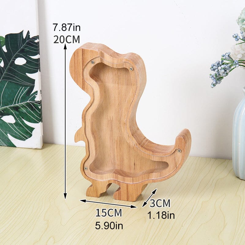 Wooden Animal Piggy Saving Bank