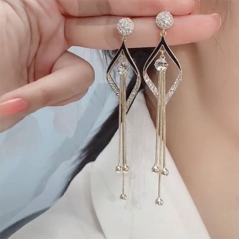 Kaleie™ Geometric tassel earrings