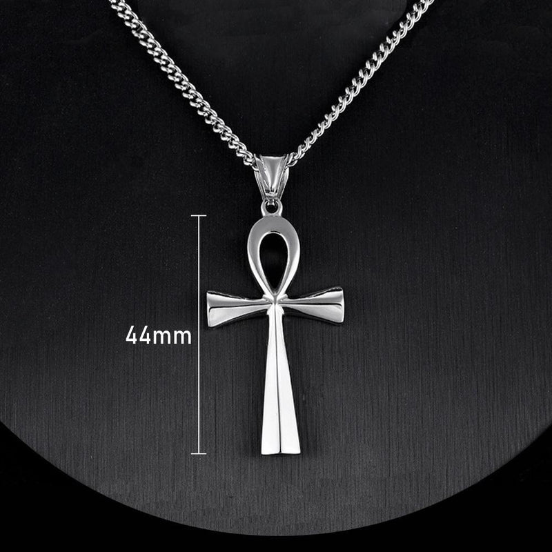 Stainless steel ancient Egyptian Cross men's Necklace – yocartgo