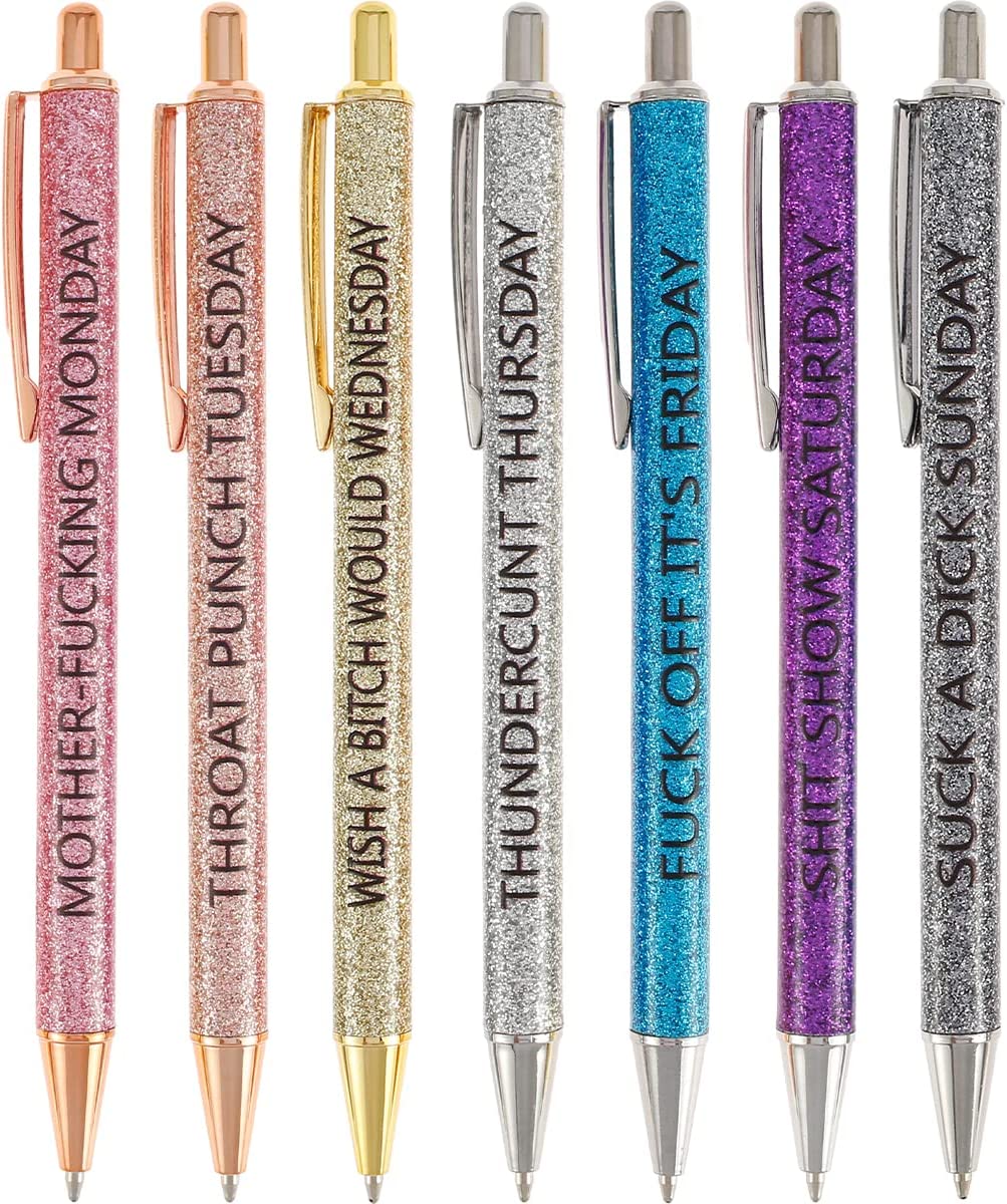Great Choice Products 7X Funny Pens: Swear Words Daily Pen Set
