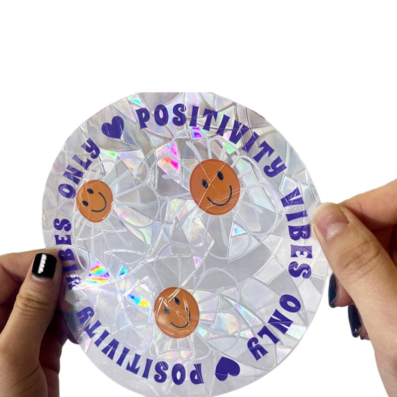 PVC colorful anti-collision suncatcher sticker,set of 6 pcs