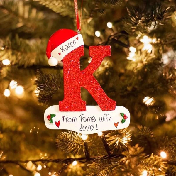 Personalized Christmas 24 Letter Ornaments